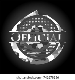 Official on grey camo pattern