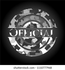  Official on grey camouflaged texture