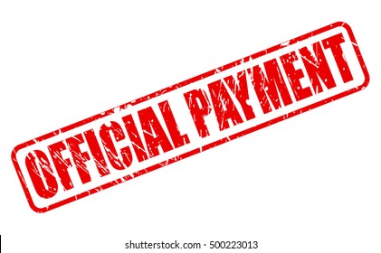 OFFICIAL PAYMENT red stamp text on white