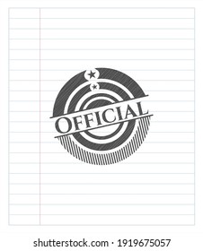 Offizielles Bleistift-Schlagzeug. Vektorgrafik. Detaillierte Angaben. 