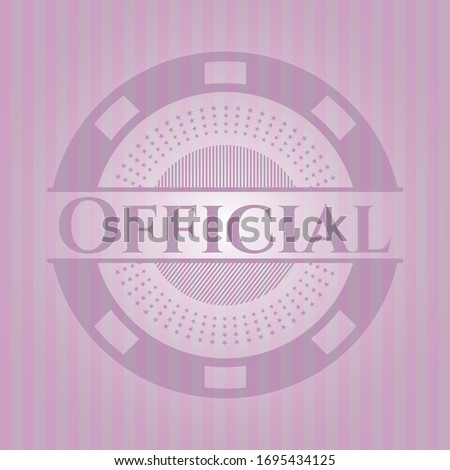 Official pink emblem. Vintage. Vector Illustration. Detailed.