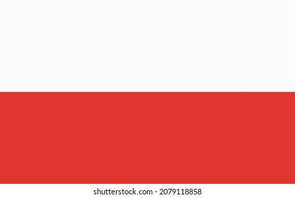 Official Poland flag vector illustration. Vector image of the Polish flag. European country national isolated symbol