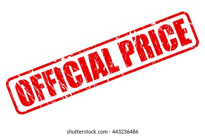 OFFICIAL PRICE RED STAMP TEXT ON WHITE