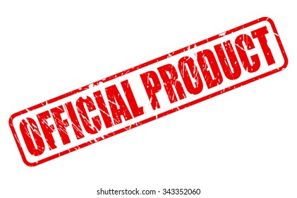 OFFICIAL PRODUCT red stamp text on white