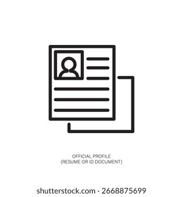 Offizielles Profil Dokument Icon design