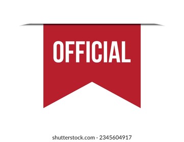 ilustración vectorial de diseño de banderín rojo oficial