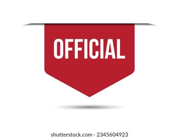 official red banner design vector illustration