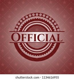Official red emblem. Retro