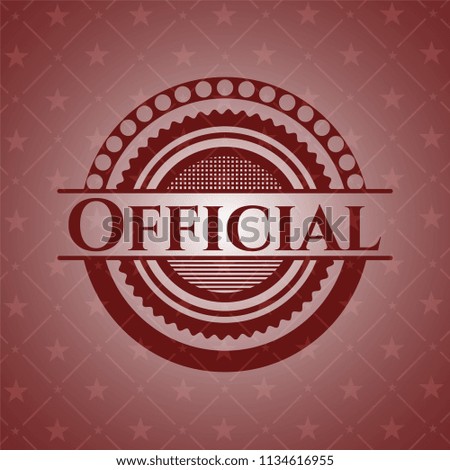 Official red emblem. Retro