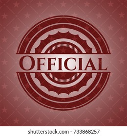 Official red emblem. Vintage.