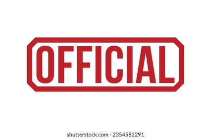 Official Red Rubber Stamp vector design.