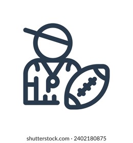 Official Referee Vector Icon Illustration for Fair Play