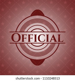 Official retro style red emblem