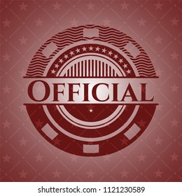 Official retro style red emblem