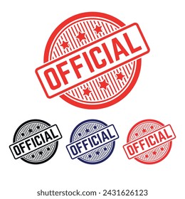Official Rubber stamp Design vector, illustration