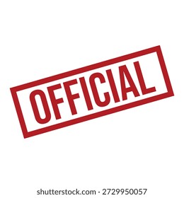 Official stamp or seal with red background and white text