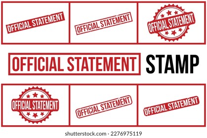 Official Statement Rubber Stamp Set Vector