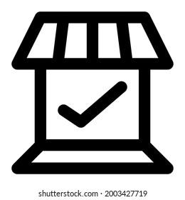 Official store icon from the online shop icon set section, suitable for online products buying and selling business