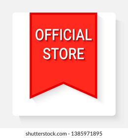 official store information. badge vector illustration