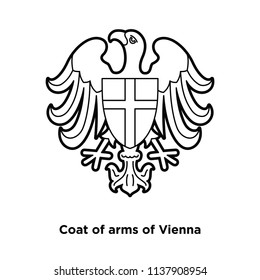 The official symbol of the city of Vienna. Eagle spread his wings.
