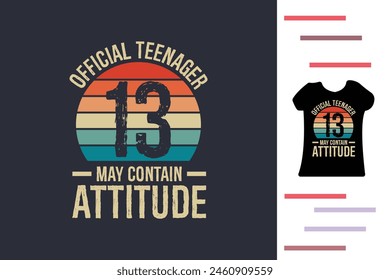 Official teenager t shirt design