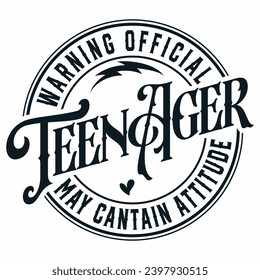 Official Teenager , Warning Official Teenager, 13th Birthday , It's My Birthday  t-shirt