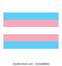 Official transgender community flag with blue, white and pink stripes. Template for banner, card, poster