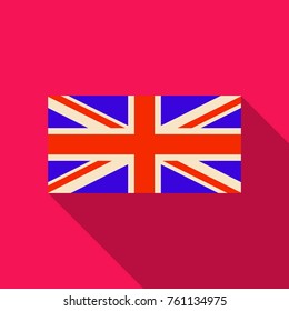 Official United Kingdom vector flag with long shadow