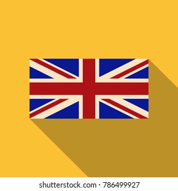 Official United Kingdom vector flag with long shadow