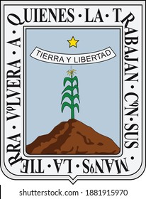 Escudo vectorial oficial del estado mexicano de Morelos