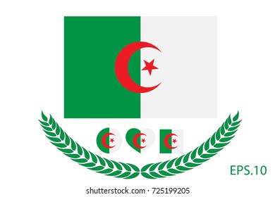 Official vector flag of Algeria. Eps.10 