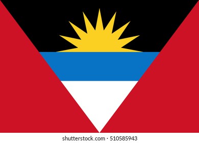 Official vector flag of Antigua and Barbuda . 