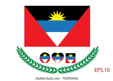 Official vector flag of antigua-barbuda. Eps 10