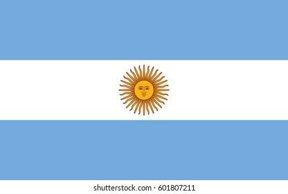 Official vector flag of Argentine Republic . ( Argentina  ) 