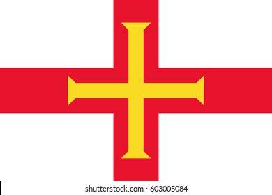 Official vector flag of Bailiwick of Guernsey .
