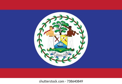 Official vector flag of belize. Eps.10 