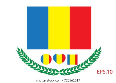 Official vector flag of chad. Eps.10 