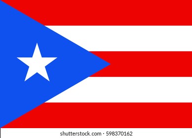 Official vector flag of Commonwealth of Puerto Rico .