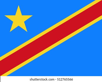 Official vector flag of Democratic Republic of the Congo .  ( DRC , DROC )