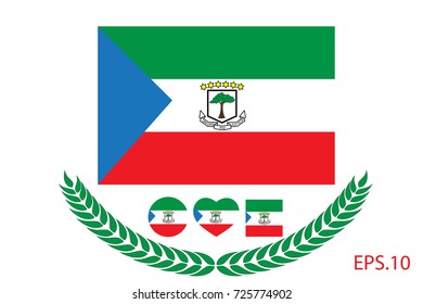 Official vector flag of equatorial-guinea. Eps.10 