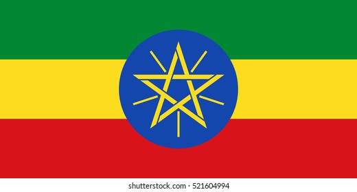 Official vector flag of Ethiopia .
