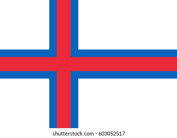 Official vector flag of Faroe Islands .