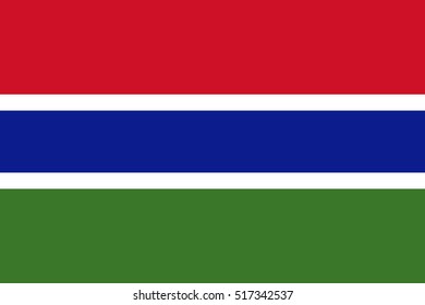 Official vector flag of The Gambia .
