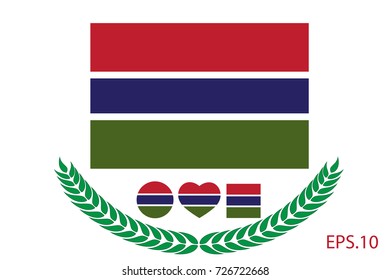 Official vector flag of Gambia. Eps.10 