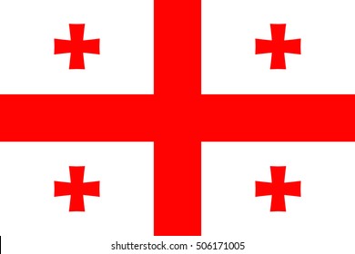 Official vector flag of Georgia . 