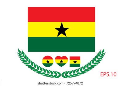 Official vector flag of Ghana. Eps.10 