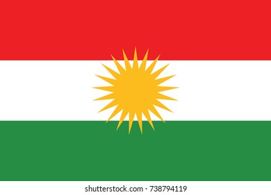 Official vector flag of Iraqi Kurdistan ( autonomous region ) .