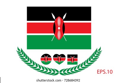 Official vector flag of Kenya. Eps.10 