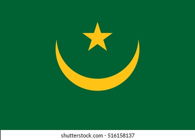 Official vector flag of Mauritania . 