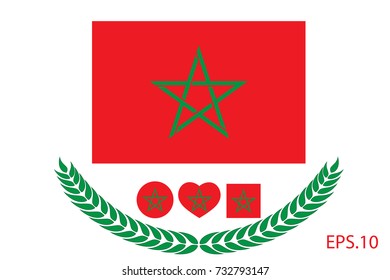 Official vector flag of morocco. Eps.10 